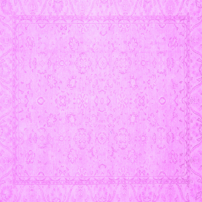 Square Machine Washable Oriental Purple Traditional Area Rugs, wshabs2685pur