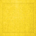 Square Machine Washable Oriental Yellow Traditional Rug, wshabs2685yw