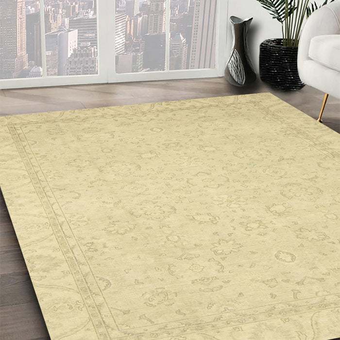 Machine Washable Abstract Brown Gold Rug in a Family Room, wshabs2685