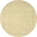 Round Abstract Brown Gold Oriental Rug, abs2685