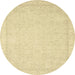 Round Machine Washable Abstract Brown Gold Rug, wshabs2685