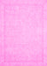 Machine Washable Oriental Pink Traditional Rug, wshabs2685pnk