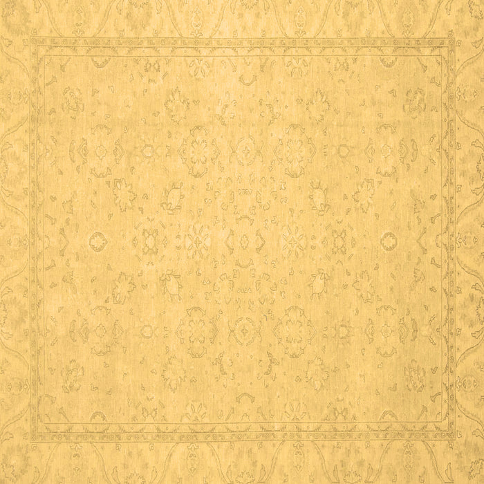 Square Oriental Brown Traditional Rug, abs2685brn