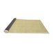 Sideview of Abstract Chrome Gold Yellow Oriental Rug, abs2686