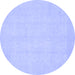 Round Oriental Blue Traditional Rug, abs2686blu