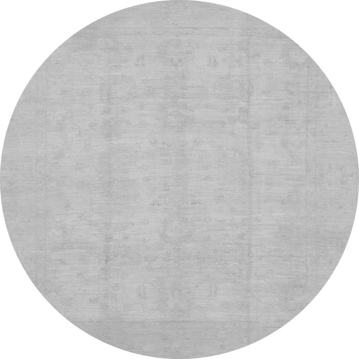 Round Oriental Gray Traditional Rug, abs2686gry