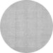 Round Oriental Gray Traditional Rug, abs2686gry