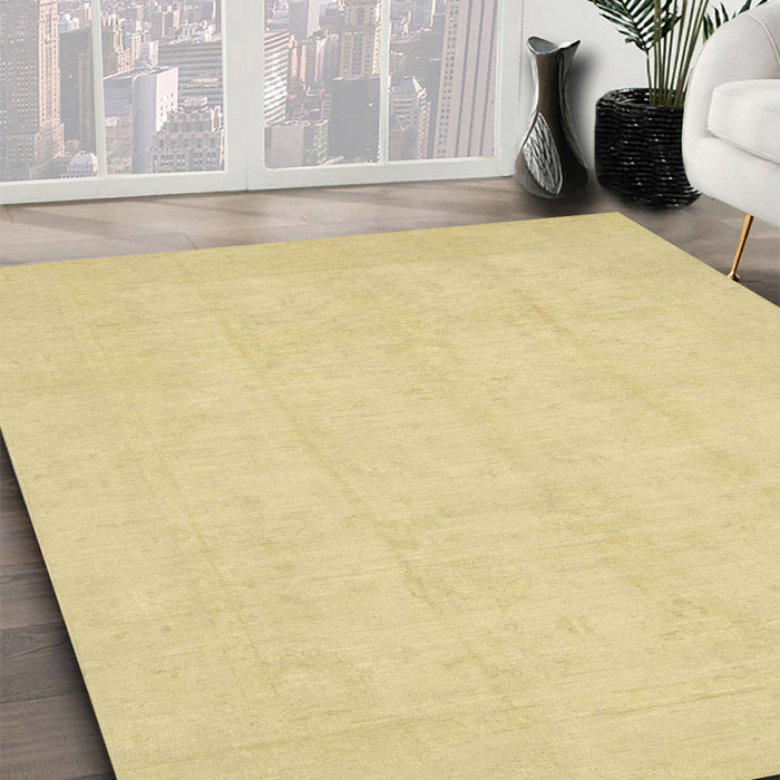 Machine Washable Abstract Chrome Gold Yellow Rug in a Family Room, wshabs2686