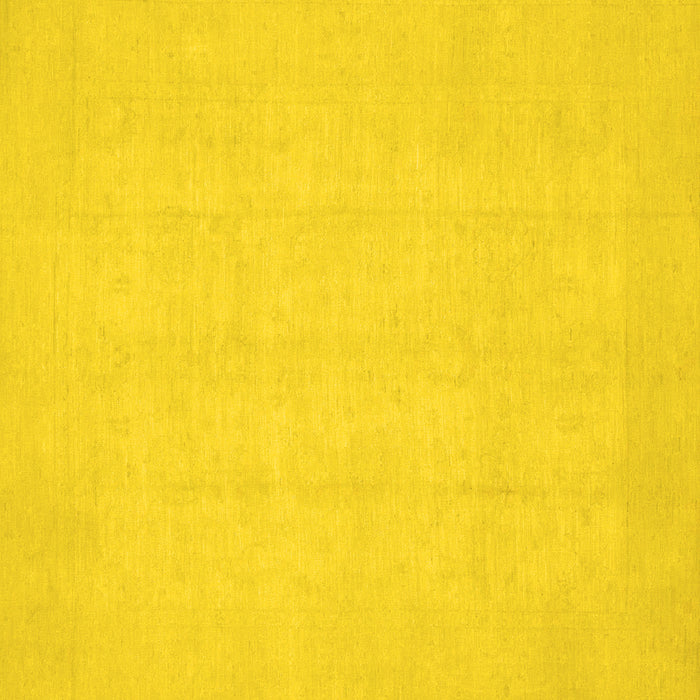 Square Oriental Yellow Traditional Rug, abs2686yw