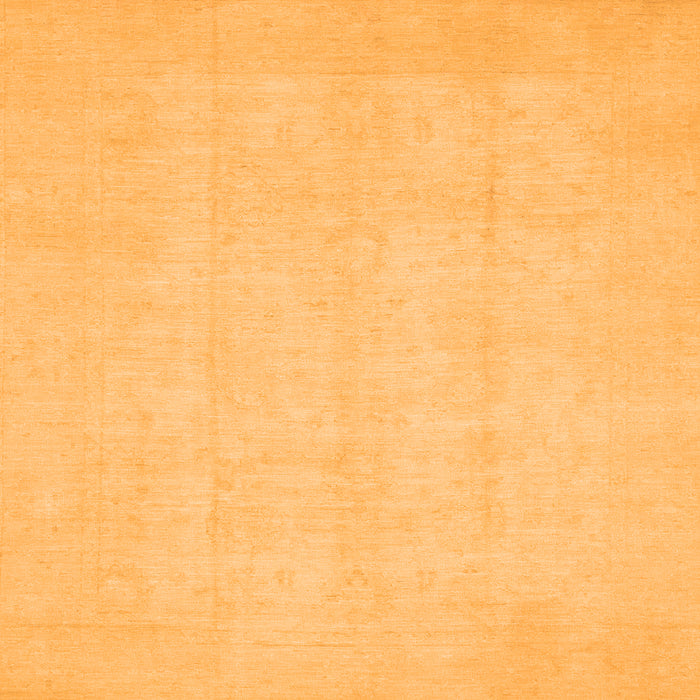 Square Oriental Orange Traditional Rug, abs2686org
