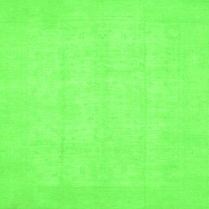 Square Oriental Green Traditional Rug, abs2686grn