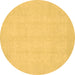 Round Oriental Brown Traditional Rug, abs2686brn