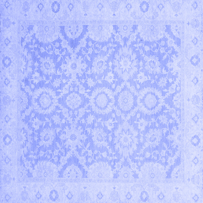 Square Oriental Blue Traditional Rug, abs2687blu