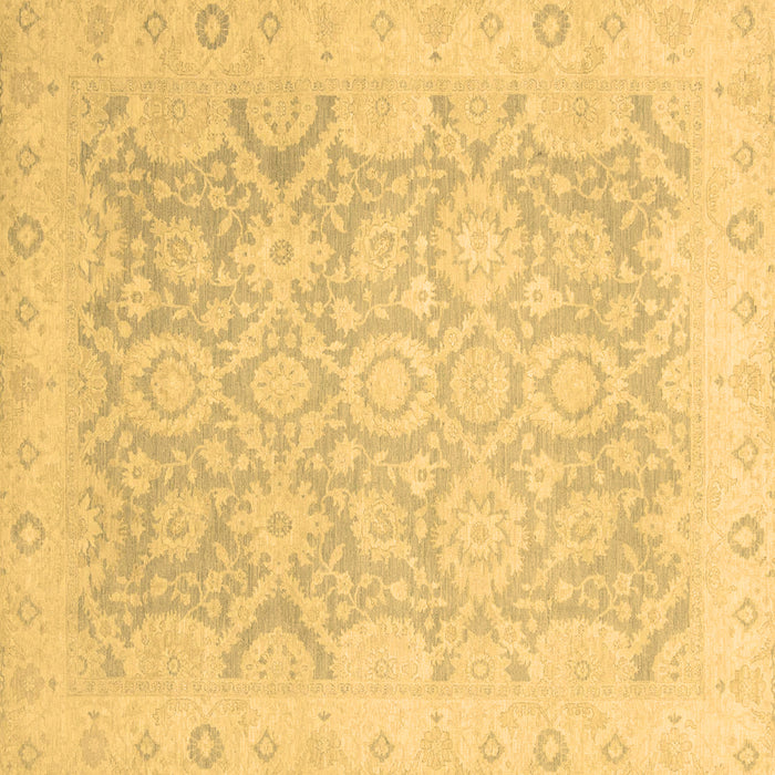 Square Oriental Brown Traditional Rug, abs2687brn