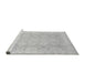 Sideview of Machine Washable Oriental Gray Traditional Rug, wshabs2687gry