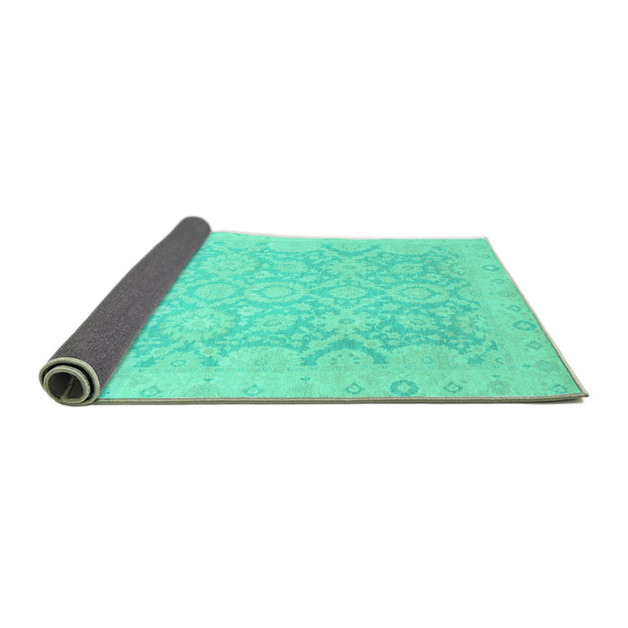 Sideview of Oriental Turquoise Traditional Rug, abs2687turq