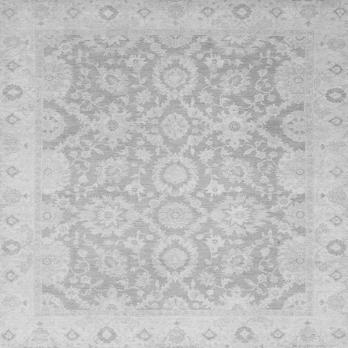 Square Oriental Gray Traditional Rug, abs2687gry