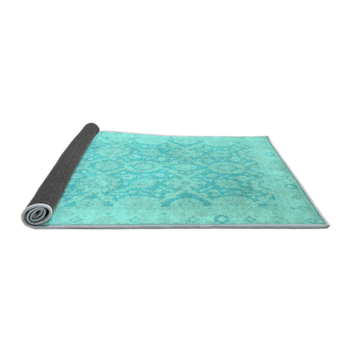 Sideview of Oriental Light Blue Traditional Rug, abs2687lblu