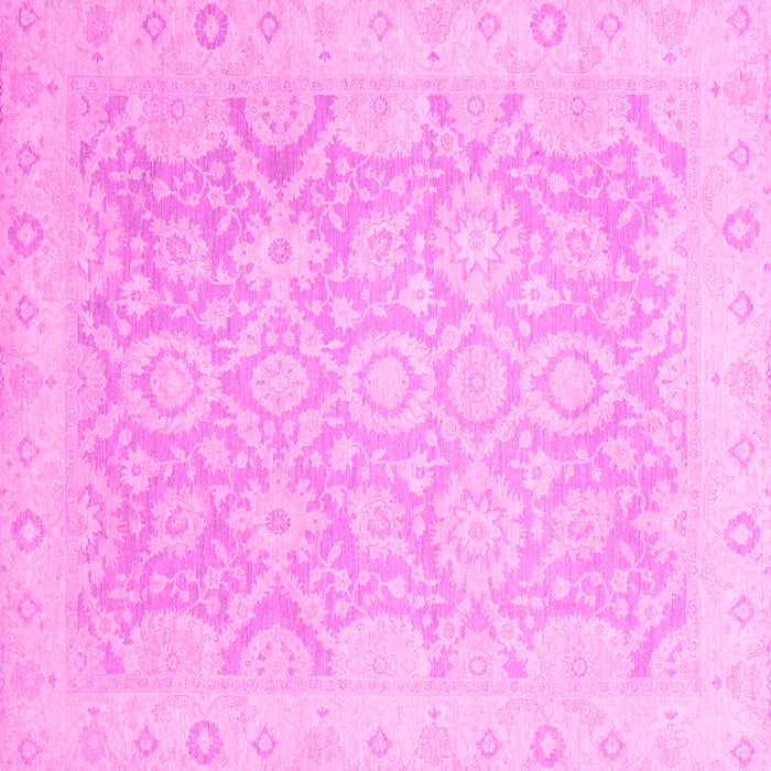 Square Oriental Pink Traditional Rug, abs2687pnk
