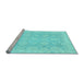 Sideview of Machine Washable Oriental Light Blue Traditional Rug, wshabs2687lblu