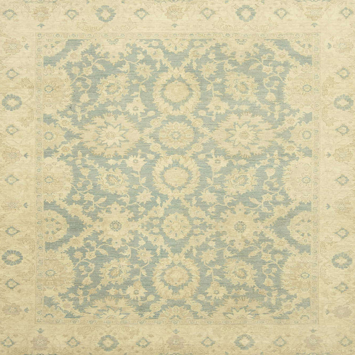 Square Abstract Brown Gold Oriental Rug, abs2687