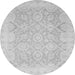 Round Oriental Gray Traditional Rug, abs2687gry