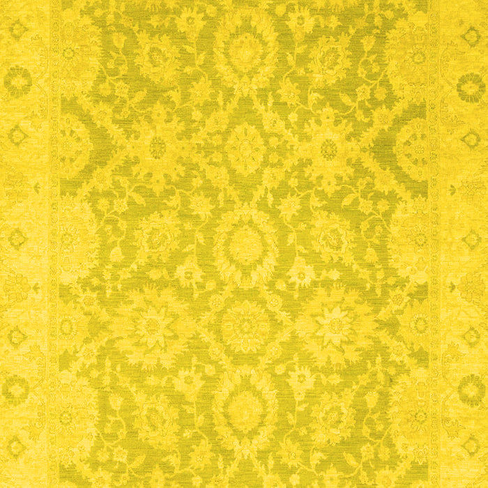 Machine Washable Oriental Yellow Traditional Rug, wshabs2687yw
