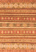 Machine Washable Abstract Orange Modern Area Rugs, wshabs2688org