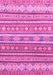 Machine Washable Abstract Pink Modern Rug, wshabs2688pnk