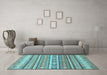 Machine Washable Abstract Light Blue Modern Rug in a Living Room, wshabs2688lblu