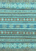 Machine Washable Abstract Light Blue Modern Rug, wshabs2688lblu