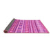 Sideview of Abstract Pink Modern Rug, abs2688pnk