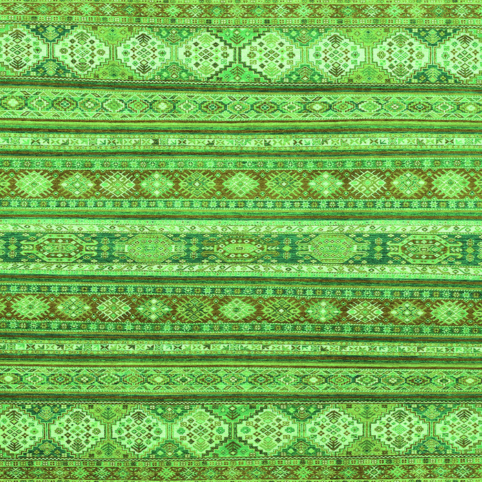 Square Machine Washable Abstract Green Modern Area Rugs, wshabs2688grn