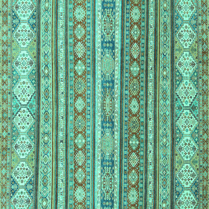 Square Abstract Turquoise Modern Rug, abs2688turq