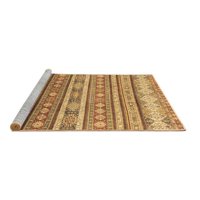 Sideview of Machine Washable Abstract Brown Modern Rug, wshabs2688brn