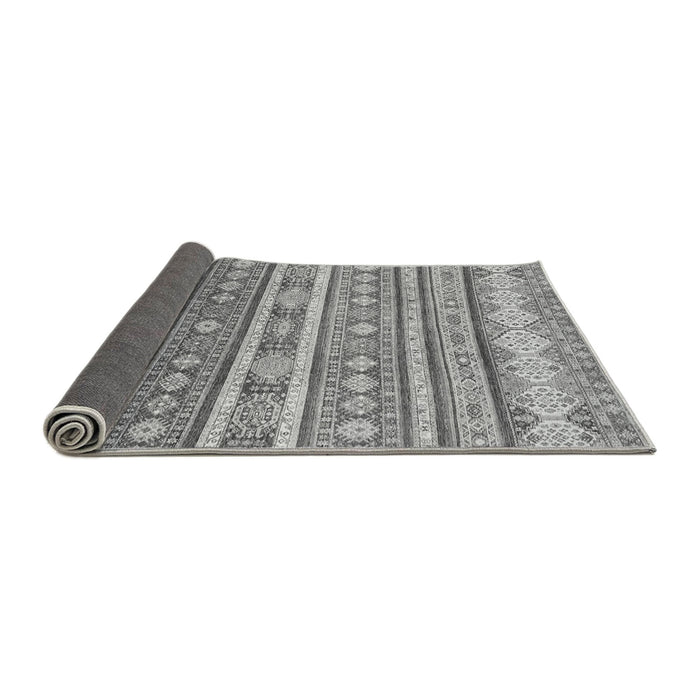Sideview of Abstract Gray Modern Rug, abs2688gry