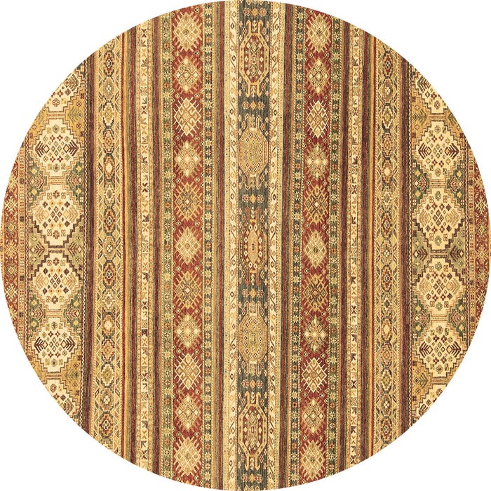 Round Abstract Brown Modern Rug, abs2688brn