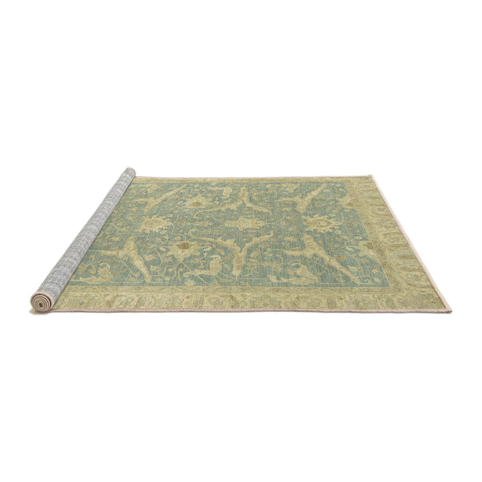 Sideview of Machine Washable Abstract Brown Rug, wshabs2689