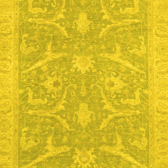 Machine Washable Oriental Yellow Traditional Rug, wshabs2689yw