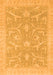 Machine Washable Oriental Orange Traditional Area Rugs, wshabs2689org