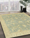 Abstract Brown Oriental Rug in Family Room, abs2689