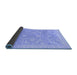 Sideview of Oriental Blue Traditional Rug, abs2689blu