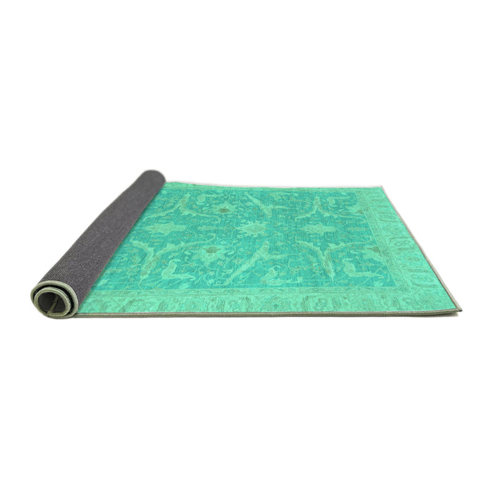 Sideview of Oriental Turquoise Traditional Rug, abs2689turq