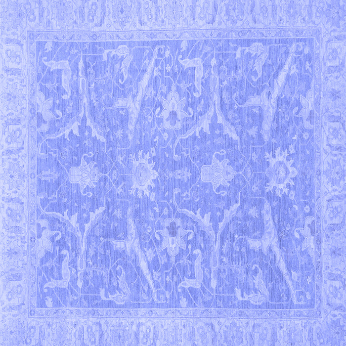 Square Oriental Blue Traditional Rug, abs2689blu