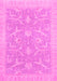 Machine Washable Oriental Pink Traditional Rug, wshabs2689pnk