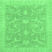 Square Oriental Emerald Green Traditional Rug, abs2689emgrn