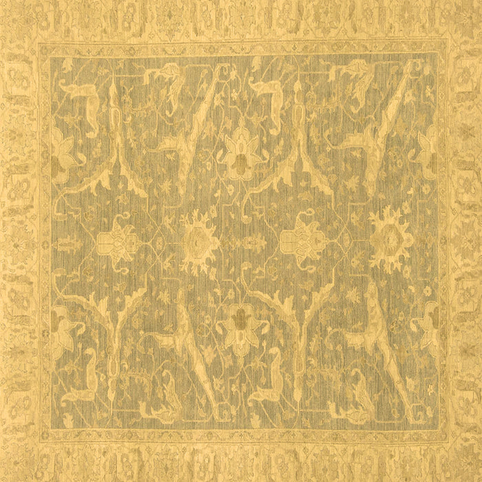 Square Machine Washable Oriental Brown Traditional Rug, wshabs2689brn