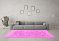 Machine Washable Oriental Pink Traditional Rug, wshabs2689pnk