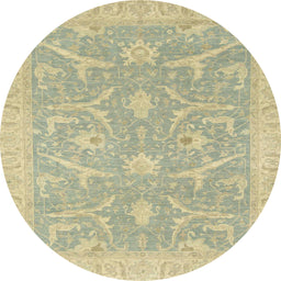 Round Machine Washable Abstract Brown Rug, wshabs2689