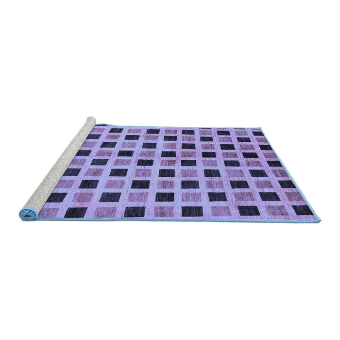 Sideview of Machine Washable Oriental Blue Modern Rug, wshabs268blu